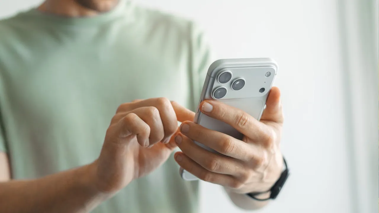iPhone kullanan bir kişi