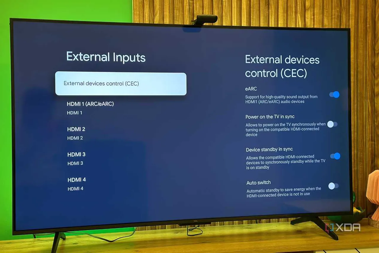 HDMI settings on Android TV.
