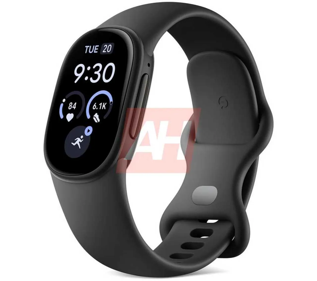 Siyah renkli Fitbit Edge renderı