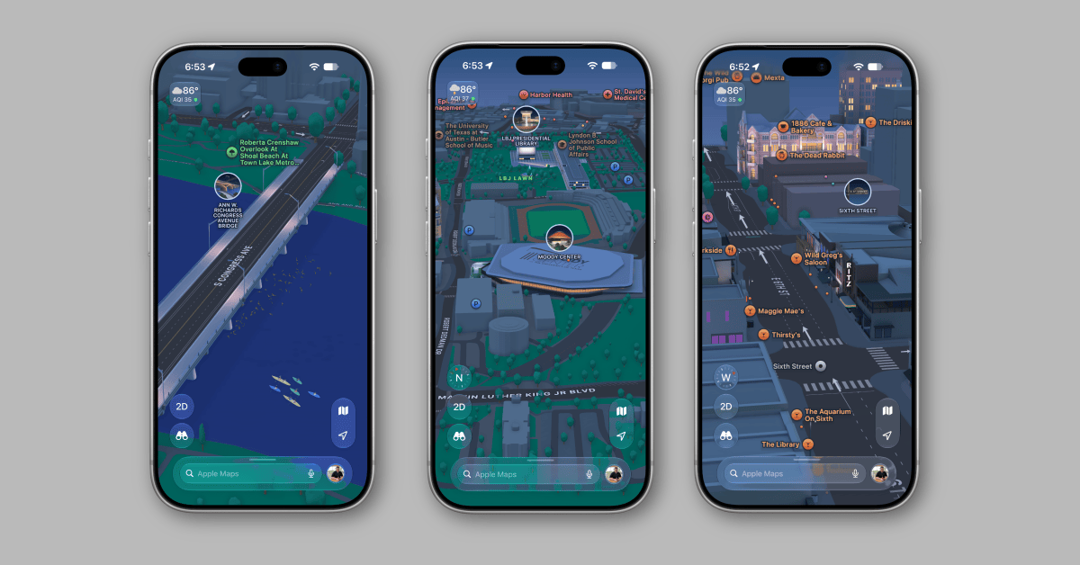 Apple Maps, Austin'de Ayrıntılı Şehir Deneyimi'ni kullanıma sundu