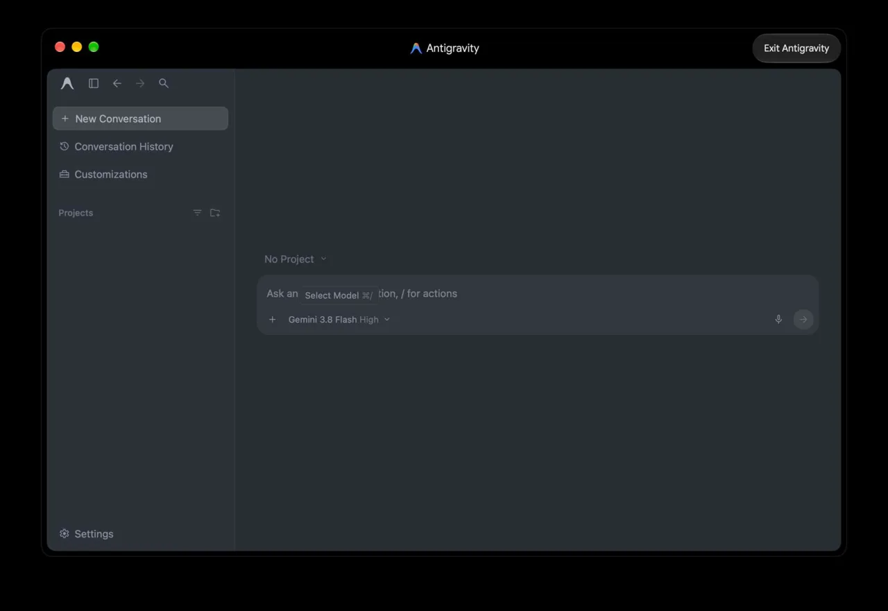 Gemini macOS uygulamasında Antigravity entegrasyonu