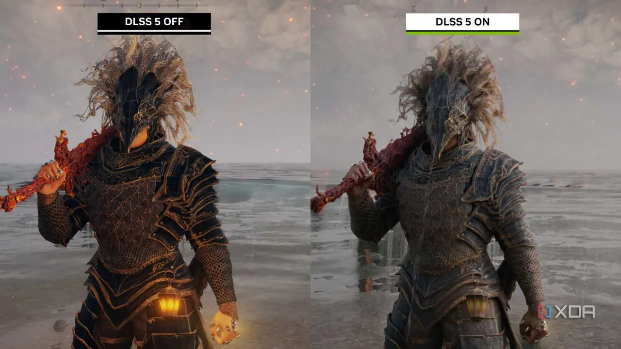 ReShade nöral render karşılaştırmasında Elden Ring ve Maliketh’in zırhı