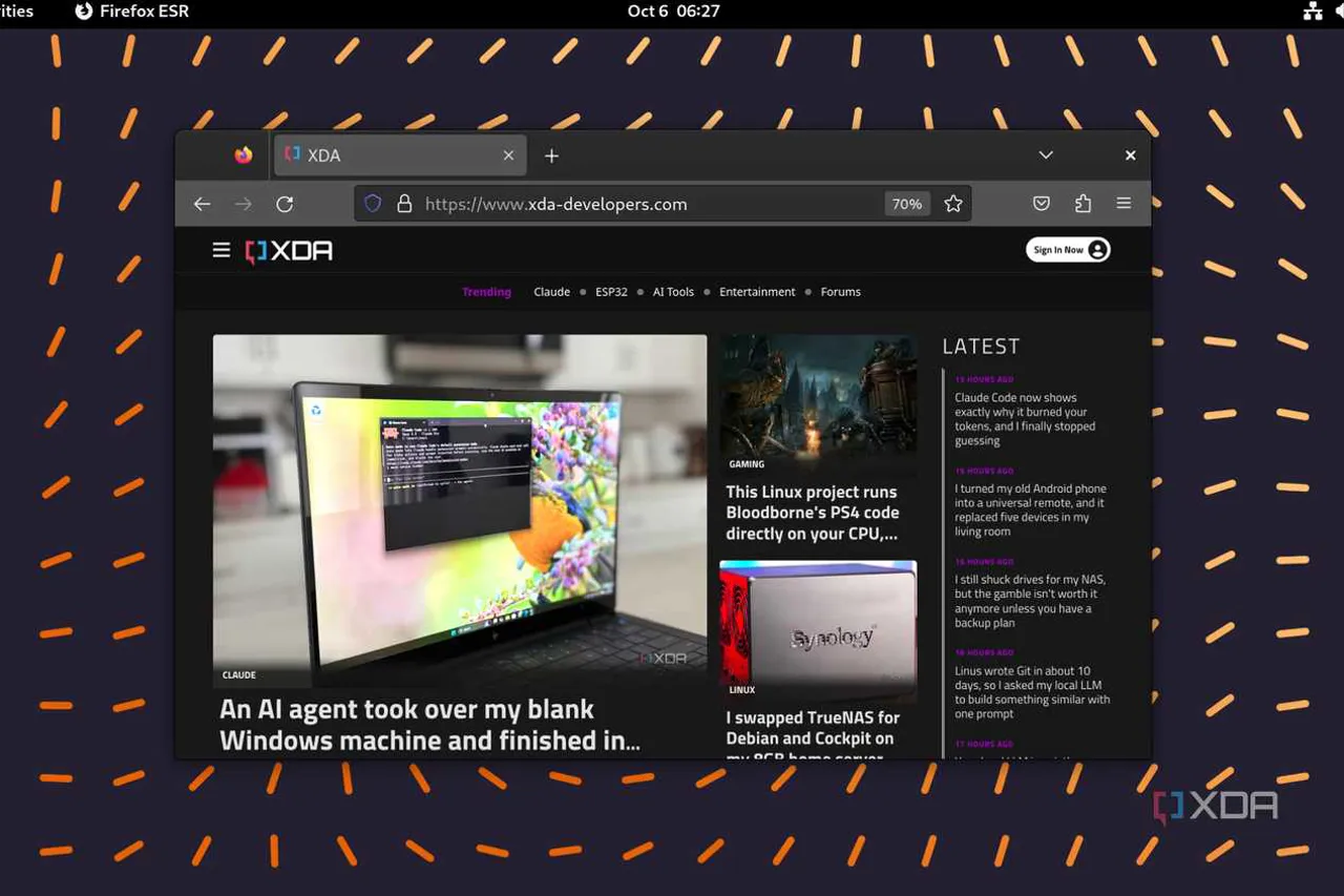 Debian üzerinde bir web tarayıcısı