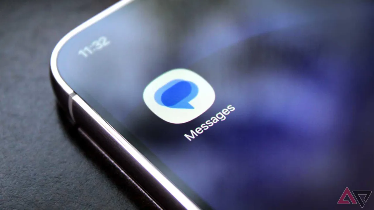 The Google Messages icon on a smartphone home screen