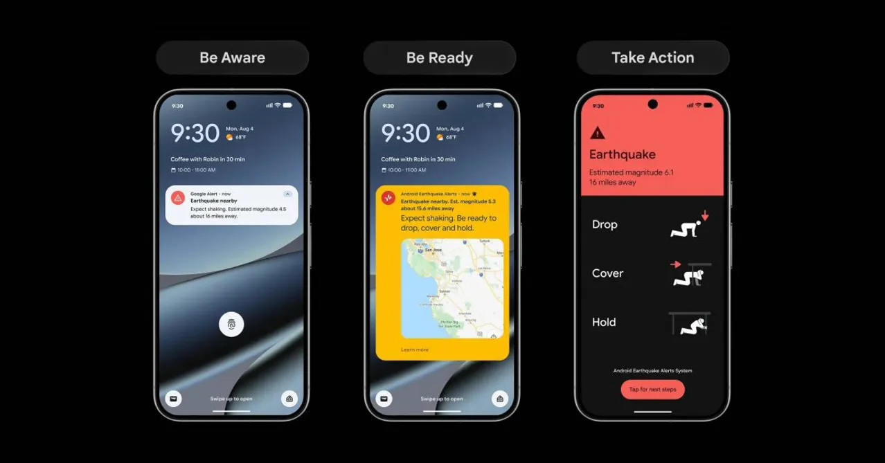 Google, Android deprem uyarılarını daha kapsamlı bilgi verecek şekilde güncelleyerek sistemi 200'den fazla bölgeye yaygınlaştırdı