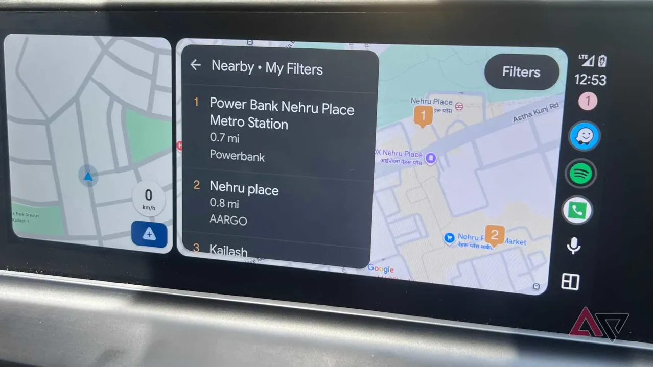 PlugShare Android Auto uygulamasında filtreler