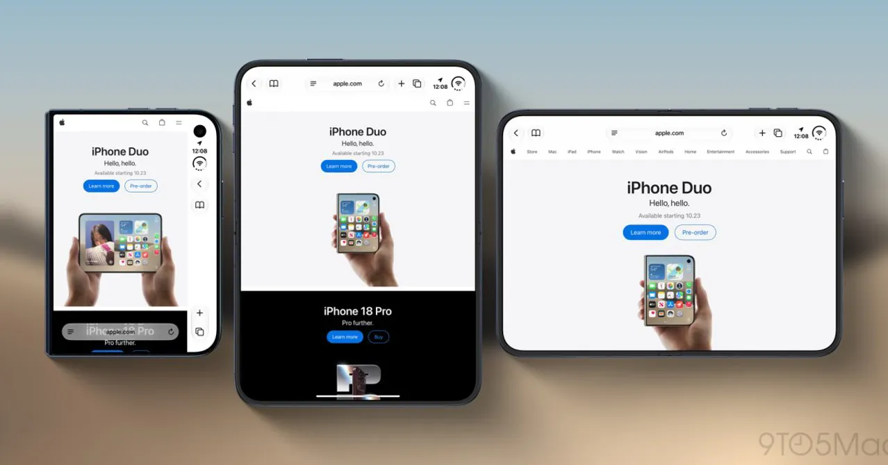 Apple, iPhone Duo'nun dış ekranındaki Safari sıkışık düzeni için çözüm arıyor