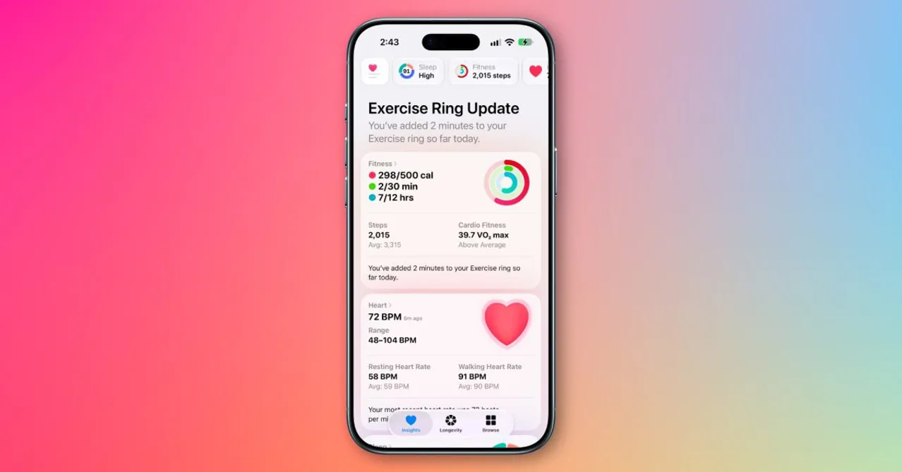 iOS 27.2 beta 4'te Apple'ın yenilenen Sağlık uygulaması yer almıyor